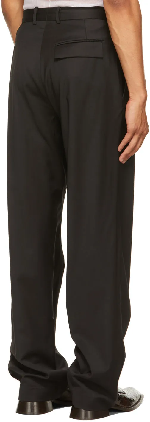 Bianca Saunders Black Twisted Tailored Trousers