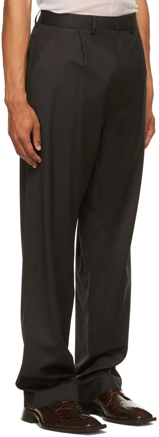 Bianca Saunders Black Twisted Tailored Trousers
