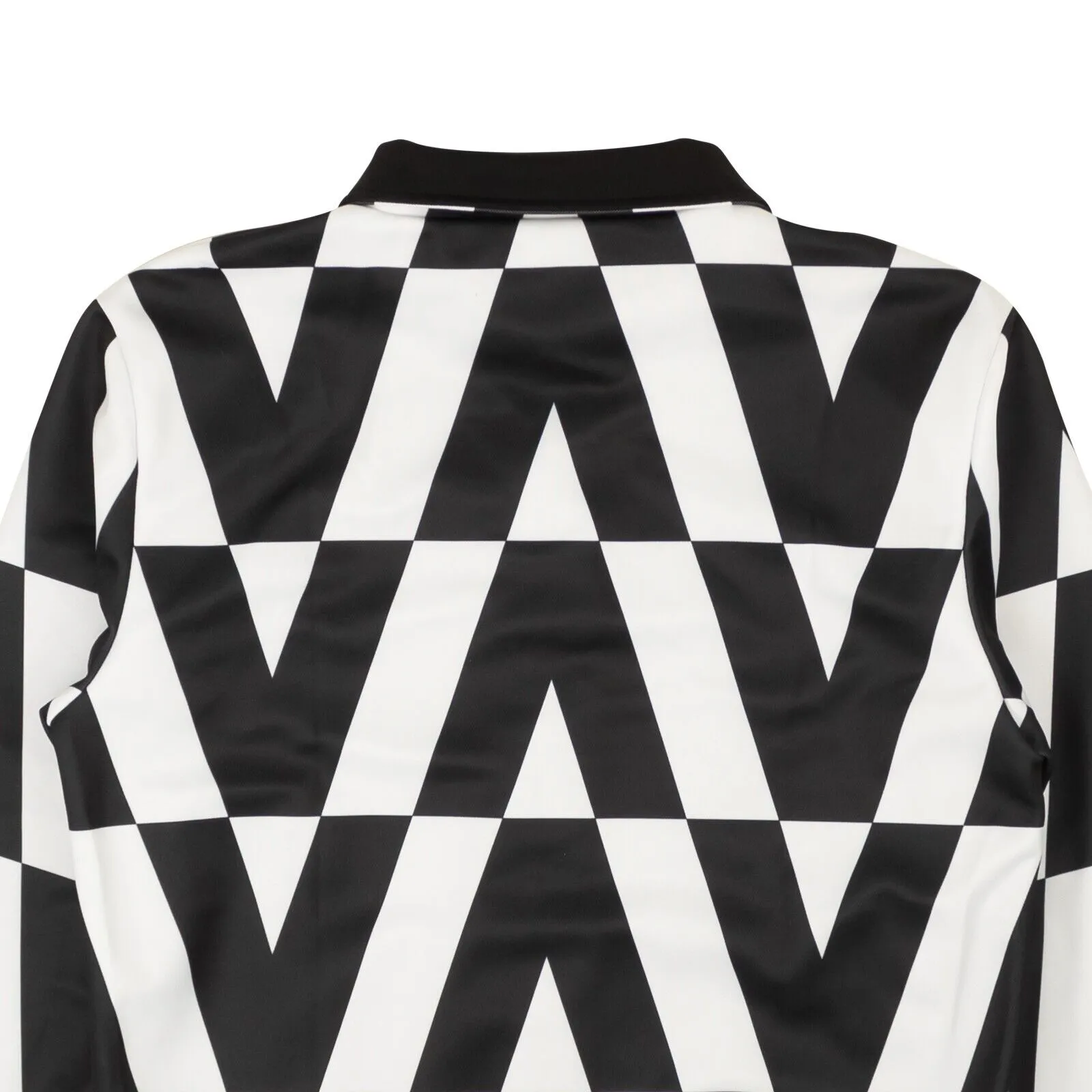 Black And White Optical Print Zip-Up Track Jacket