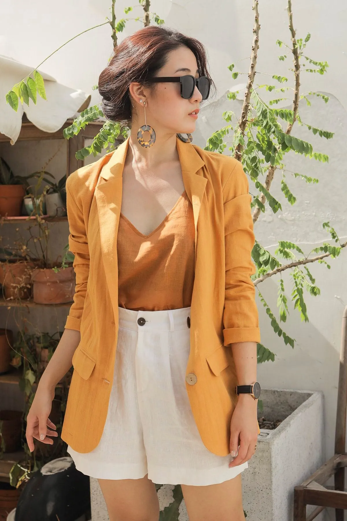 Clara Blazer - Linen Blazer - Tailored Women Suit