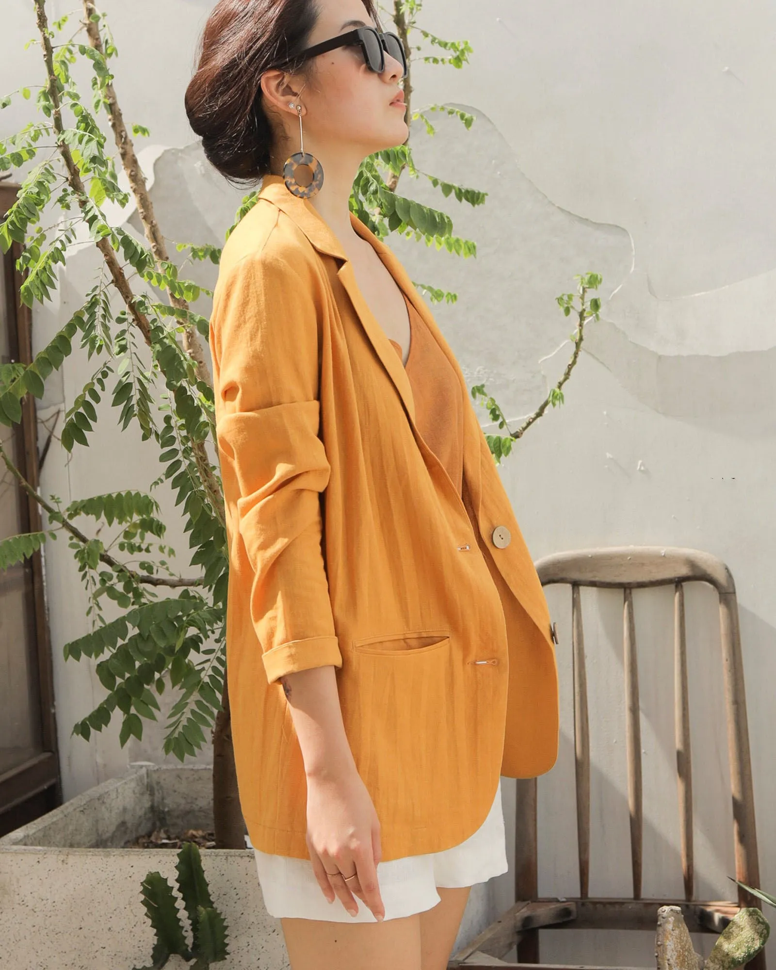 Clara Blazer - Linen Blazer - Tailored Women Suit