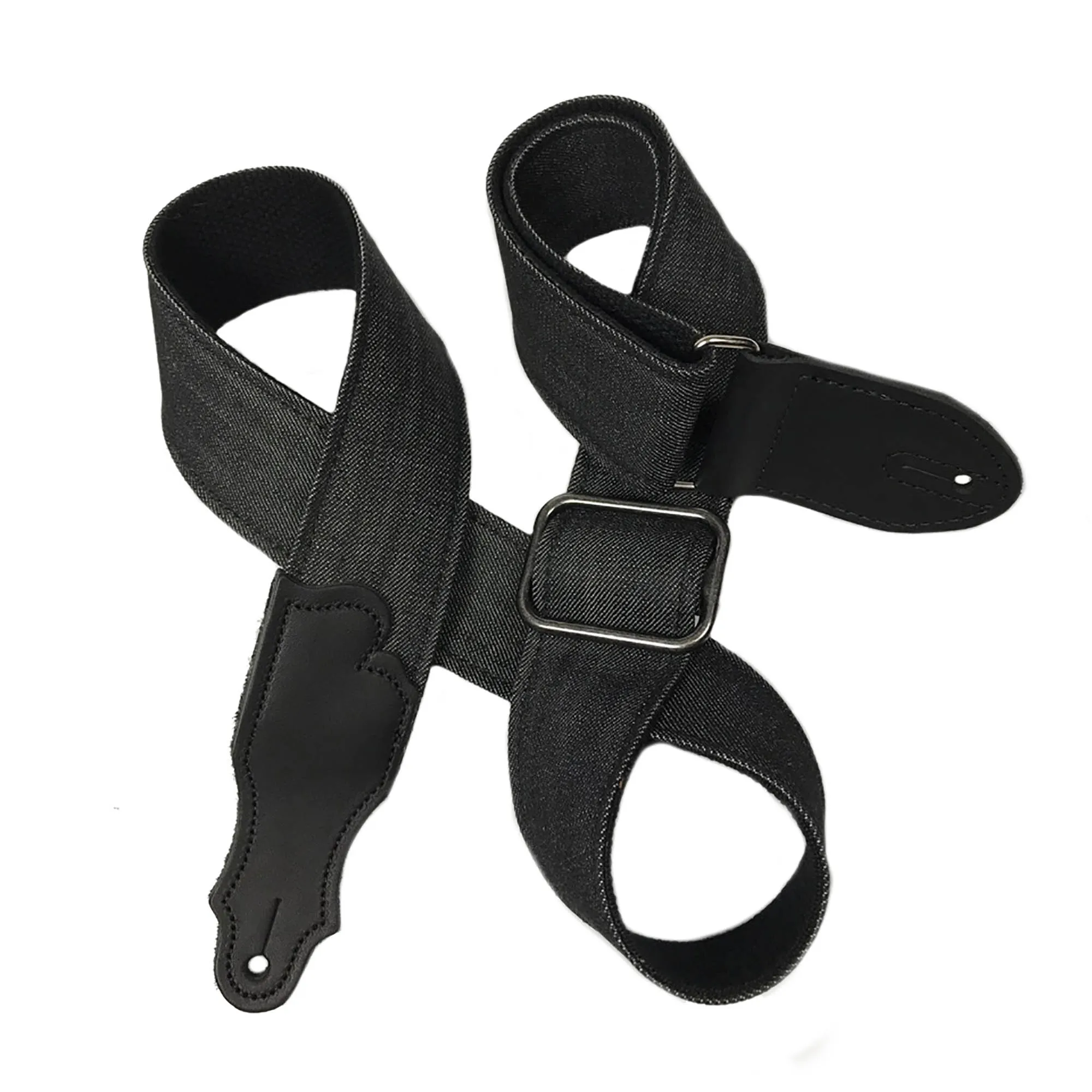 Franklin Strap 2'' Denim With Woven Cotton Backing And Black Leather Ends