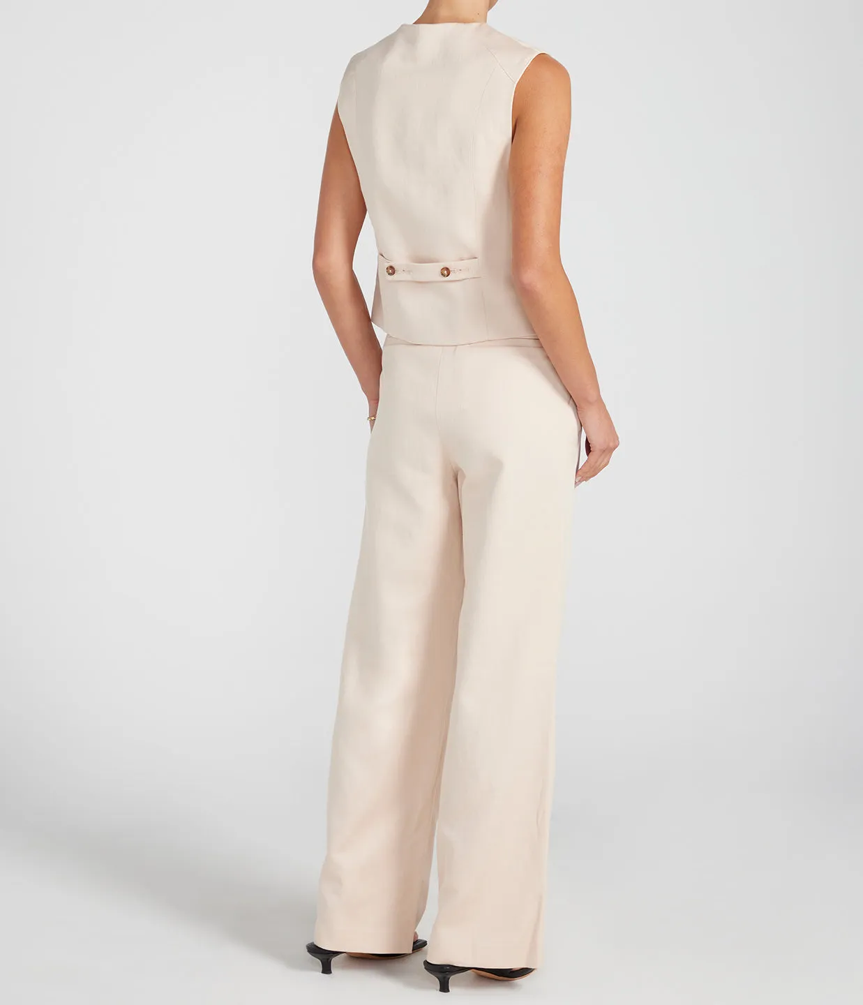Idai Tailored Pants in Cream Rose