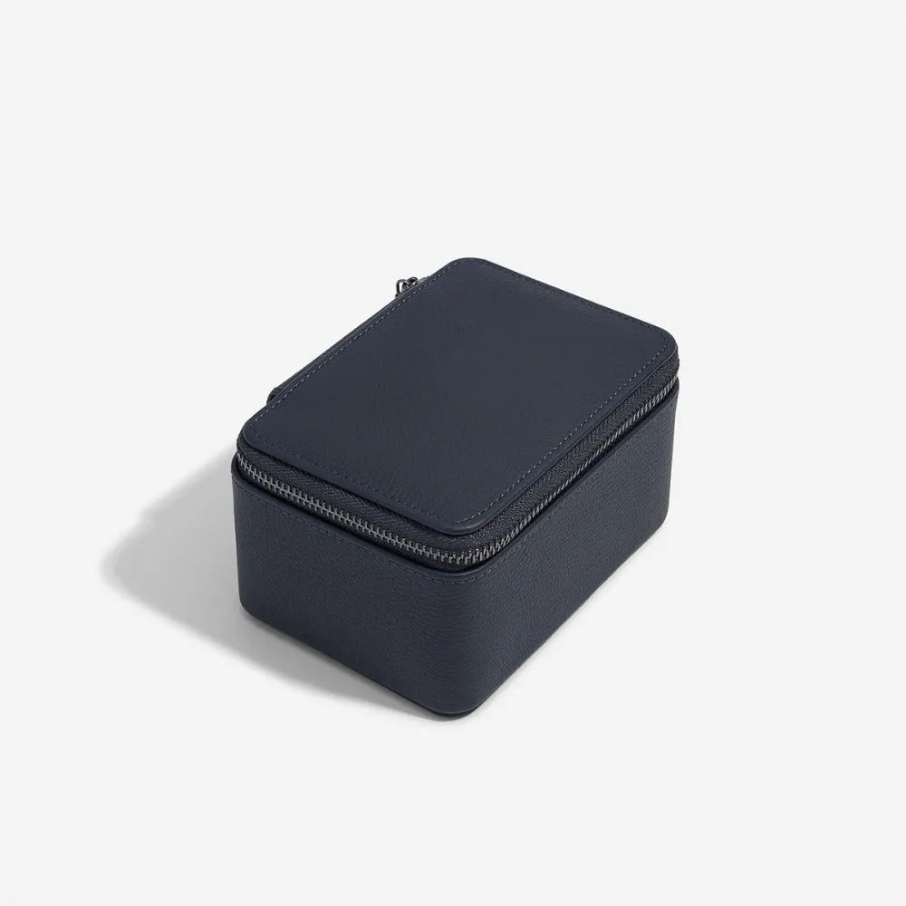 Large Zipped Watch Box - Navy Blue - 74569