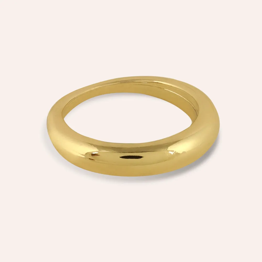 Pearlfect Glimmer Glow 24k Gold Plated Ring