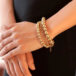 Pearlfect Golden Bead Fusion Bracelet
