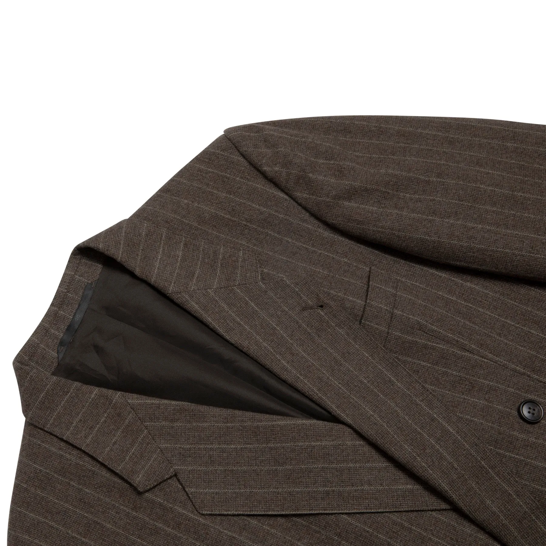 Pinstripe Tweed Double Breasted Tailored Jacket