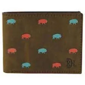 RED DIRT BISON PATTERN BIFOLD WALLET