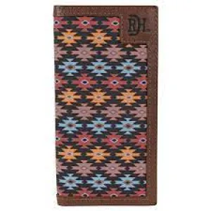 RED DIRT SOUTHWEST CANVAS INLAY RODEO WALLET