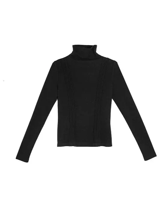 Simple Knit Slim-fit Turtleneck