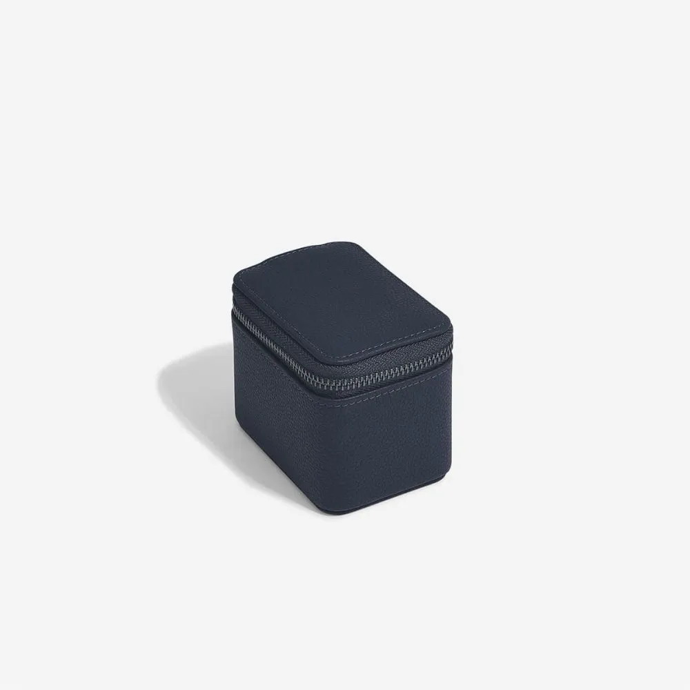 Small Zipped Watch Box - Navy Blue - 75958