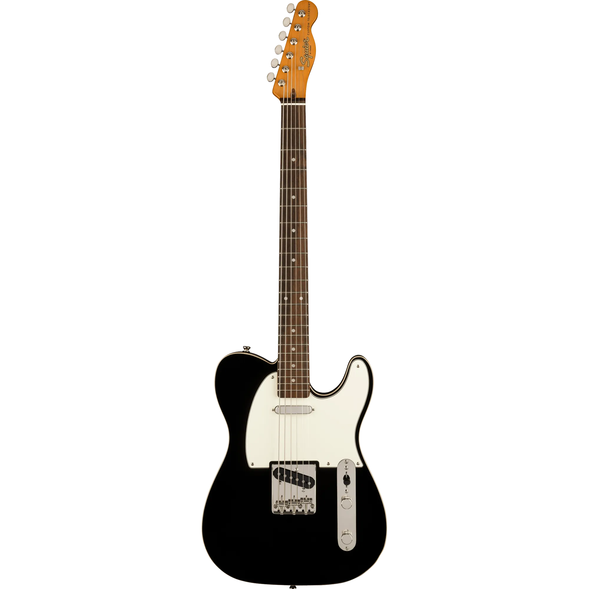 Squier Classic Vibe Baritone Custom Telecaster, Laurel, Parchment Pickguard, Black
