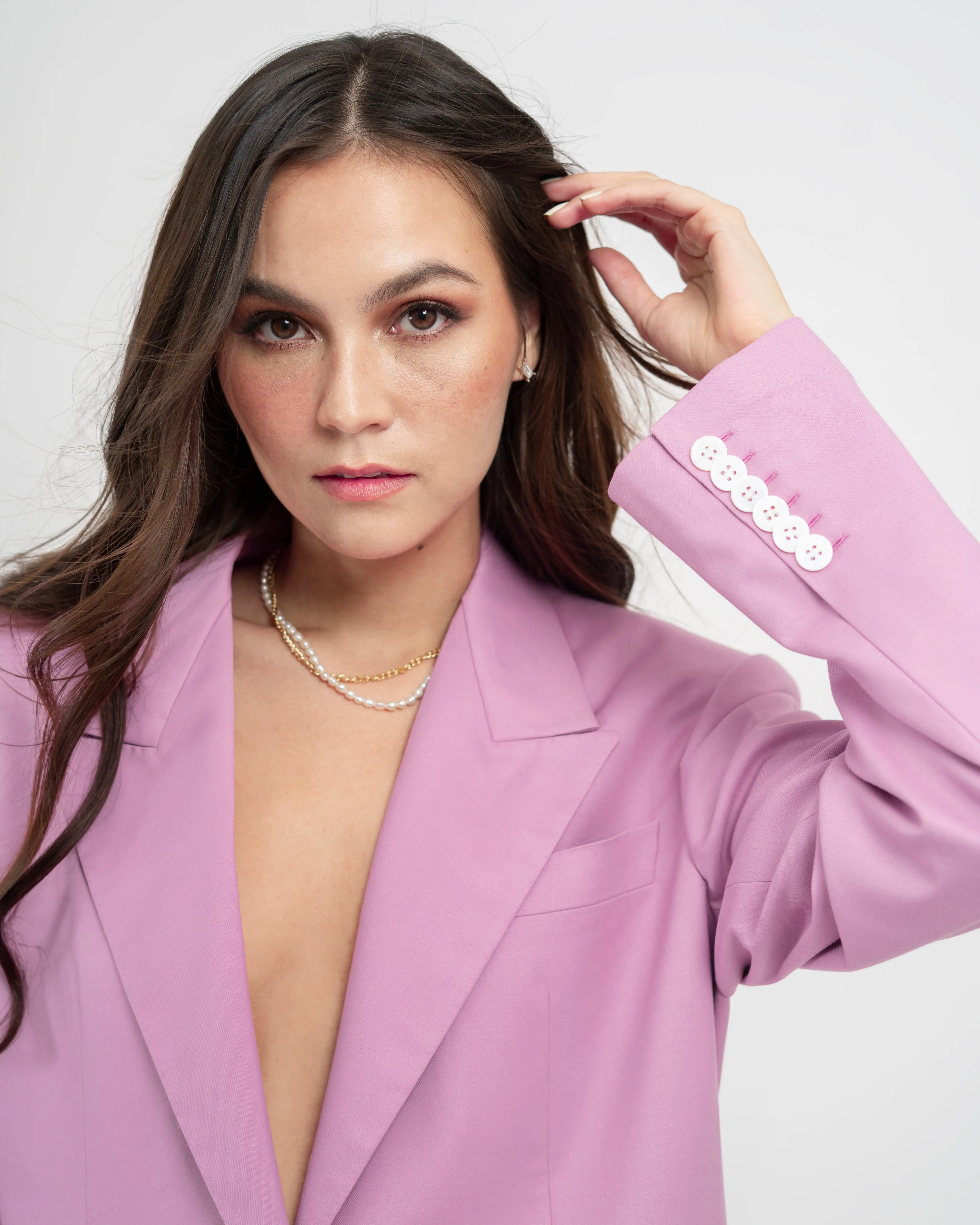 Tailored Oversized Blazer (Rose)
