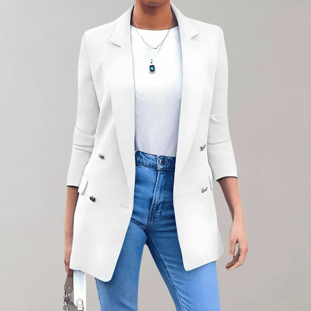 Women's Long Sleeve Lapel Blazer - Tailored Fit