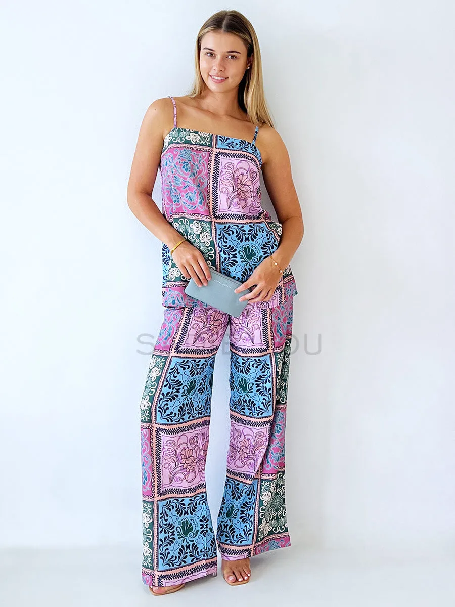 Zella The Label / Dante Pants - Paisley Tile